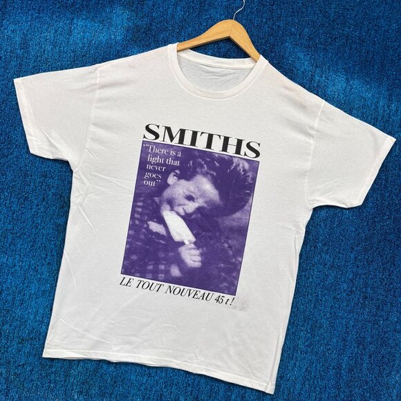 The Smiths There Is A Light That Never Goes Out White Rock T-Shirt Size Large - Picture 3 of 4